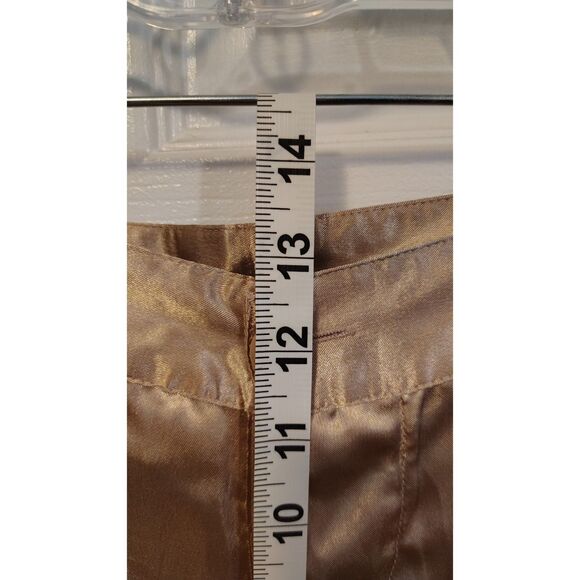 LSL Gold Shimmer Silk Blend Cargo Crop Pants - Picture 6 of 6